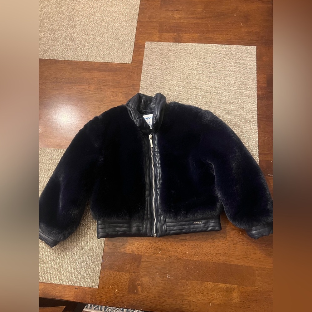 Mayoral faux fur jacket.‎